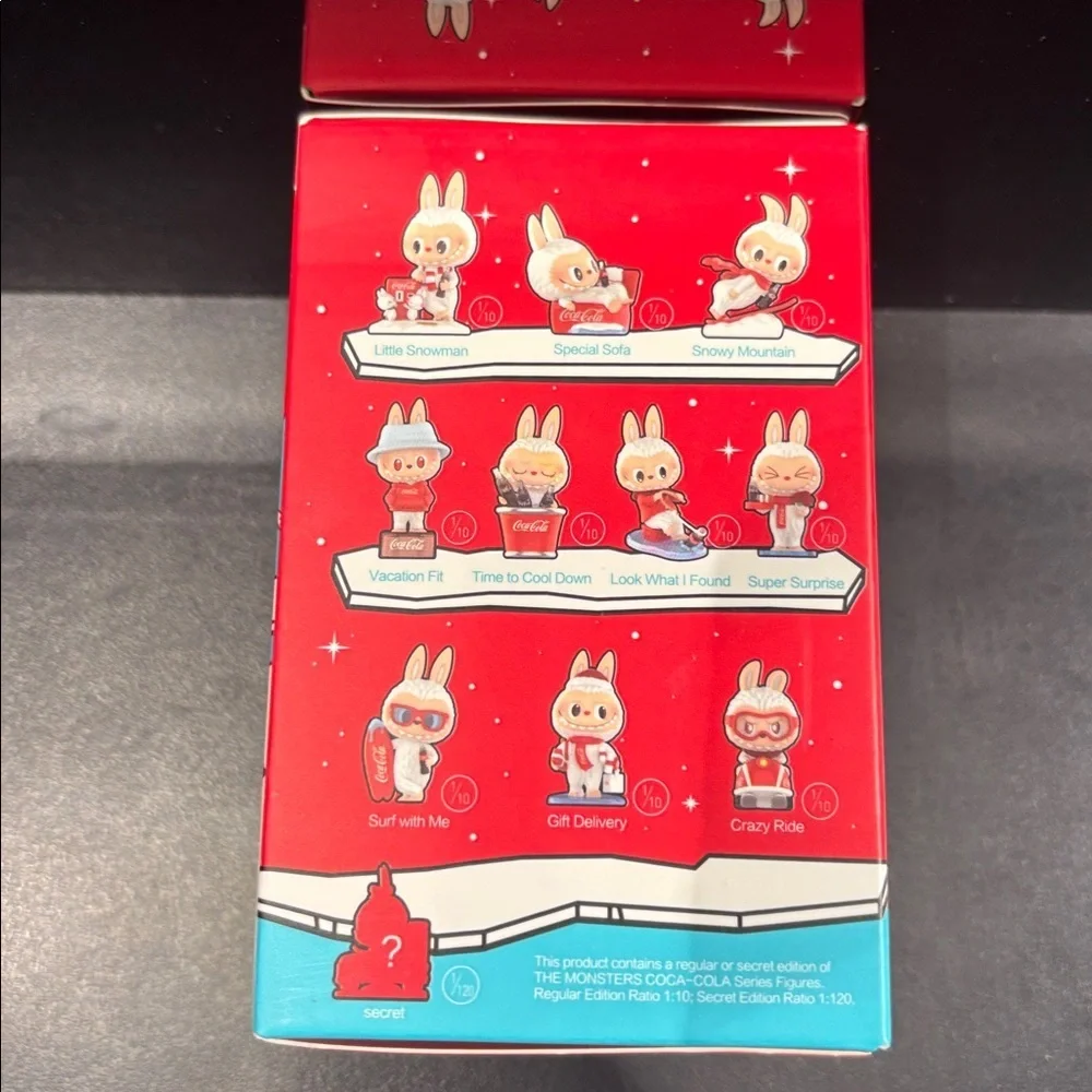 Coca-Cola The Monsters “Labubu” Red and White mini figure Blind Box